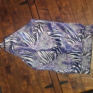 Purple animal print halter top